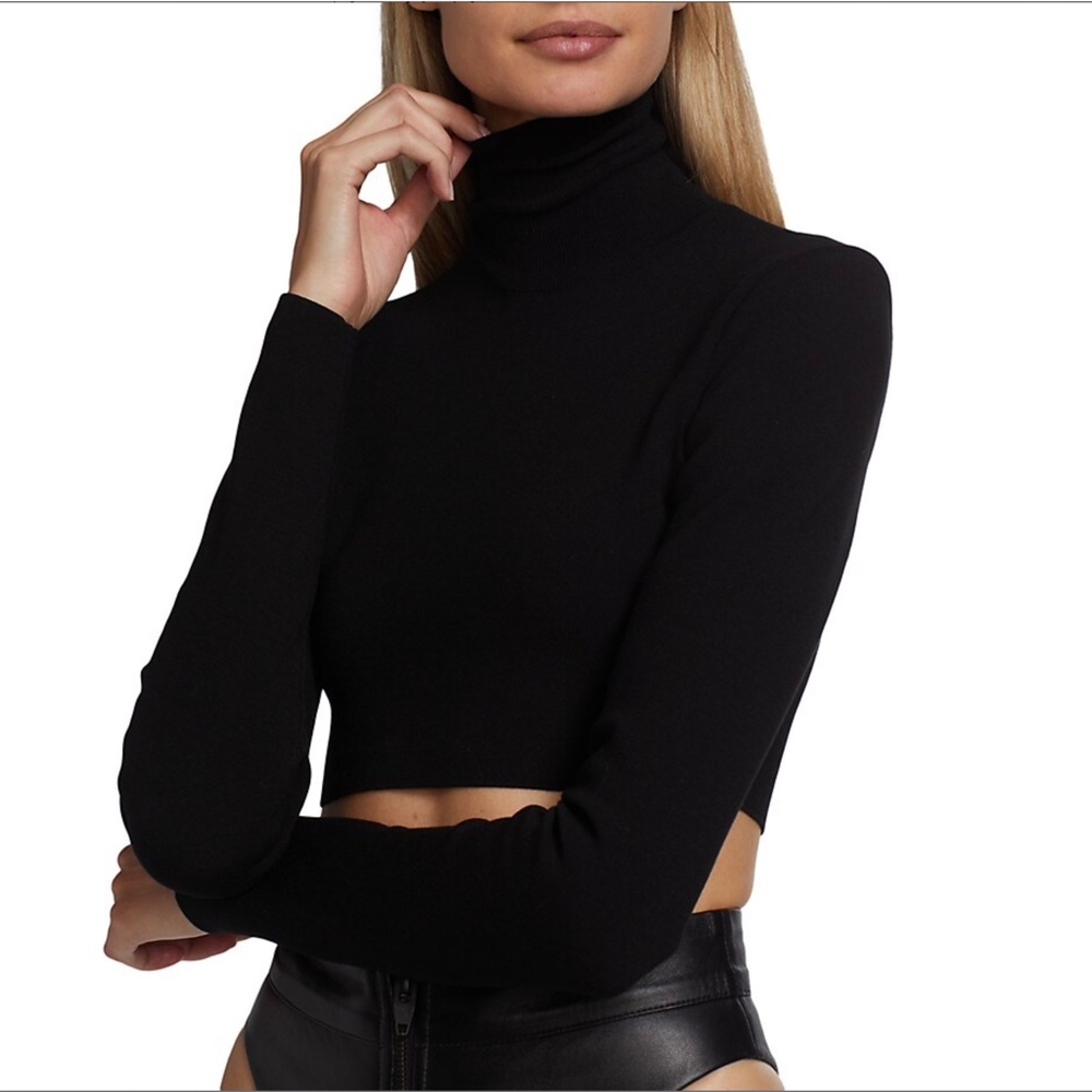 Zeynep Arcay Cropped Knit Turtleneck Sweater US8 New With Tags